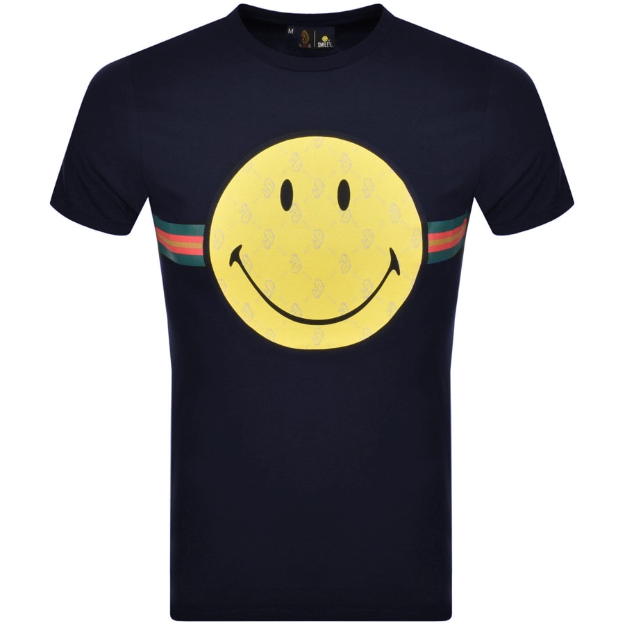Alternative Image for ProductLuke 1977 X Smiley Happy Days T Shirt Navy1